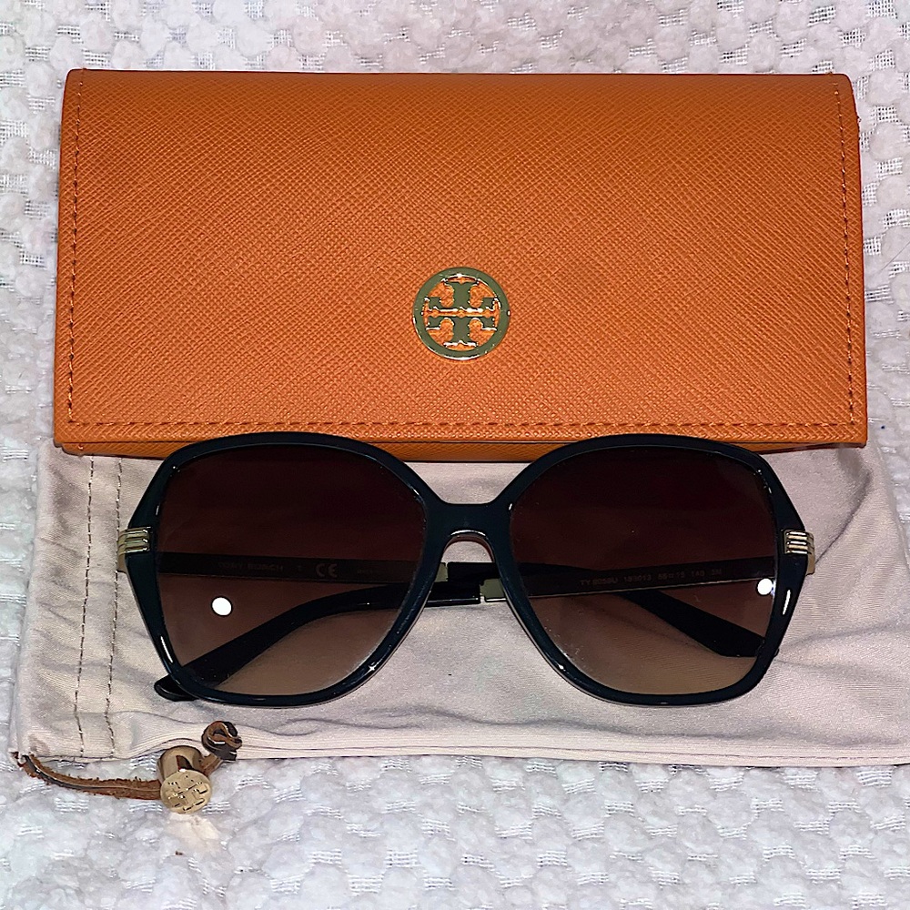 Slightly Used- Tory Burch Smoke Gradient Oversize Sunglasses